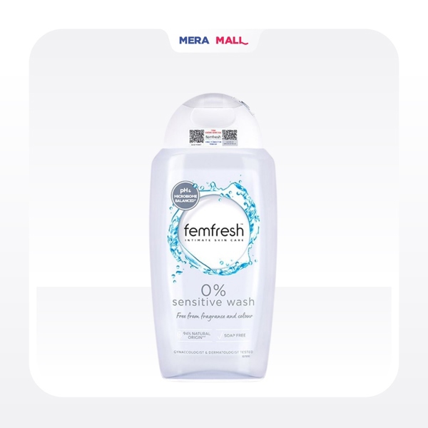 [ Hàng Công Ty ] Dung Dịch Vệ Sinh Fem Fesh 0% Sensitive Wash 250ml ( Nắp Trắng )