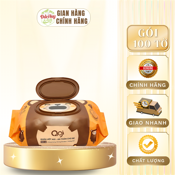Khăn giấy ướt AGI con gấu (100 tờ)