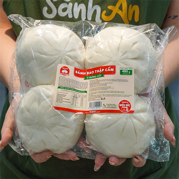 Bánh bao thập cẩm 1 trứng ( túi 4 chiếc)