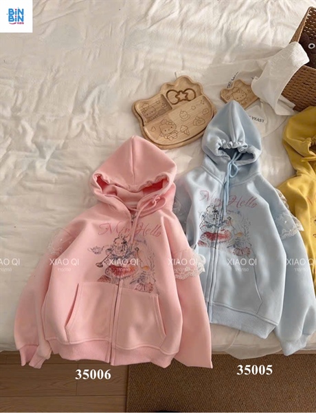 35006-Áo khoác cừu hồng