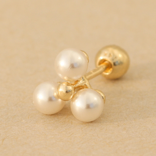 14K Pearl Flower Piercing