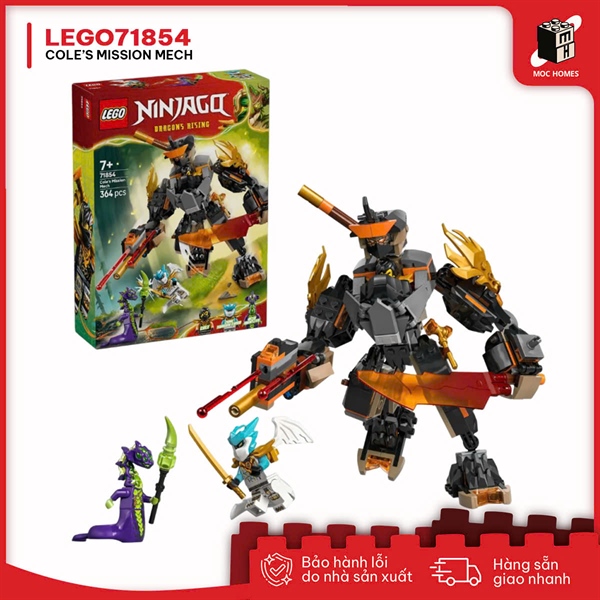 Đồ chơi lắp ráp LEGO NINJAGO 71854 Cole's Mission Mech & Dragon Zane