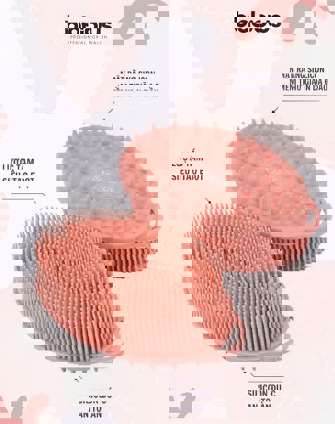 2in1 Lược Gội Đầu + Tắm Massage Silicon Cao Cấp Batious