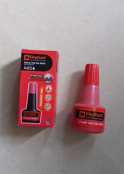 Lọ mực dấu elephant màu đỏ 30ml