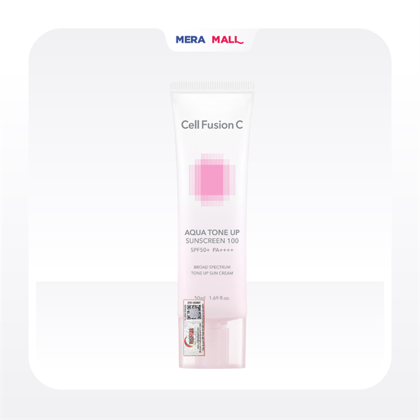 [ Hàng Công Ty ] Kem Chống Nắng Cell Fushion C Hồng Bản “Aqua Tone Up 100 Sunscreen” 50g - Tặng 1 Kem Chống Nắng Mini 10ml