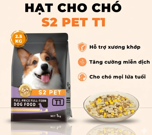 Hạt Siêu Topping S2 PET T1 Cho Chó mọi lứa tuổi