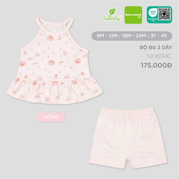 NH694C - 9M/4Y Bộ BG 2 dây Hồng