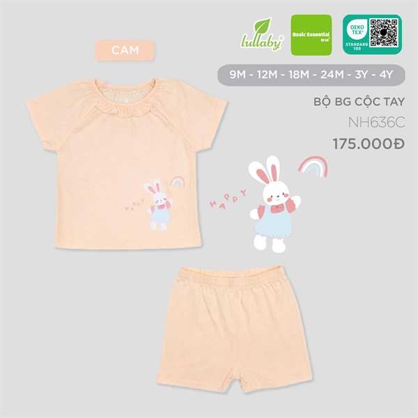 NH636C - 9M/4Y Bộ BG cộc tay Cam