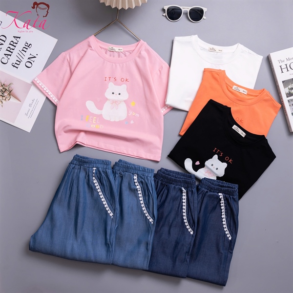 BG QUẦN JEAN REN TÚI ÁO IN HÌNH SIZE 8-20,R7