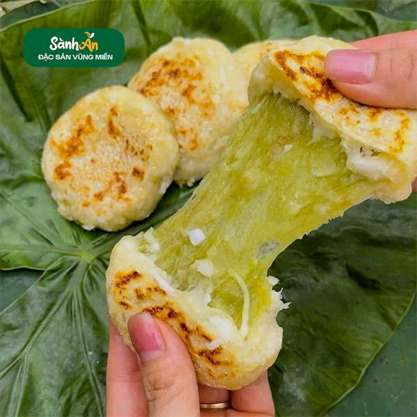Bánh sắn cốm non xào dừa