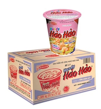 Mì Handy Hảo Hảo tôm chua cay ly 67g - Thùng 24 ly