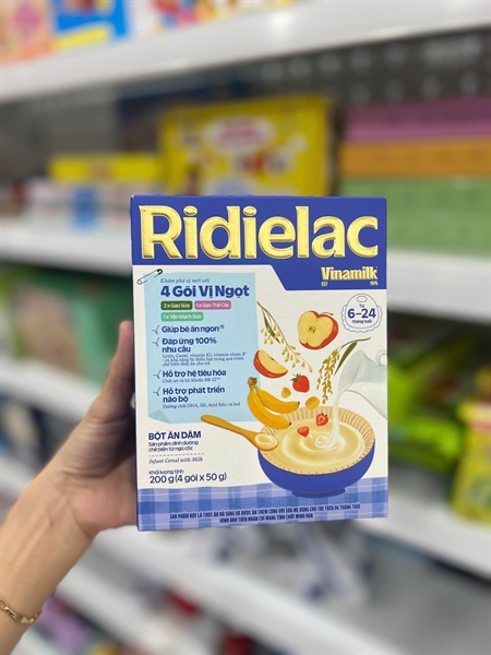 Bột ăn dặm Ridielac 6M+ 200g Mix 4 vị ngọt
