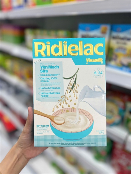 Bột ăn dặm Ridielac 6M+ 200g Yến mạch sữa