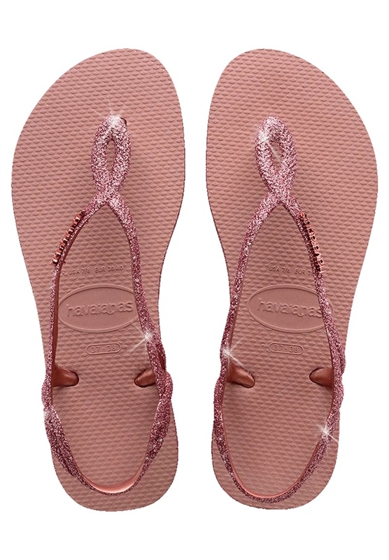 Sandal tròn hồng kt viền