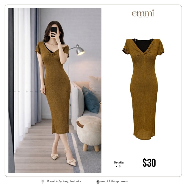 Knit Bodycon Dress – Cocoa Brown