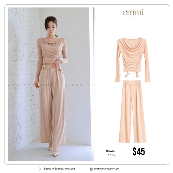 Drape Lounge Set – Soft Nude