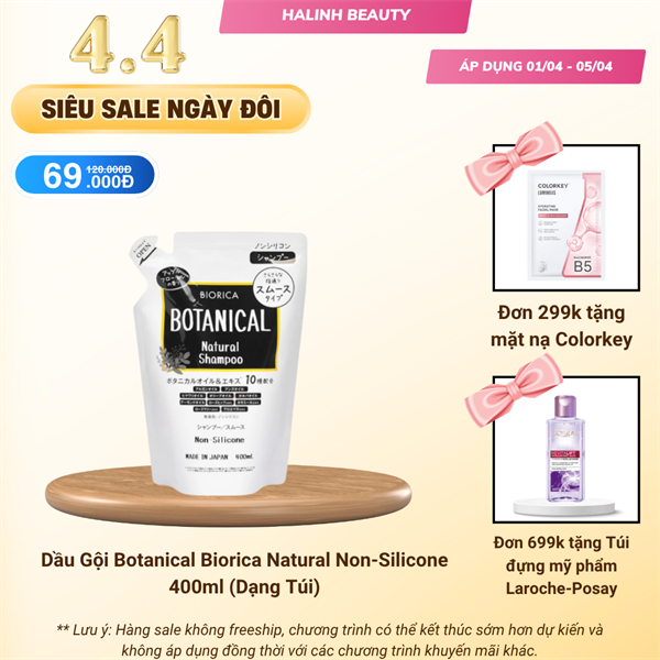 [BOTANICAL] Cặp Dầu gội/xả botanical Natural Nhật Bản 400ml [SALE 04.04]