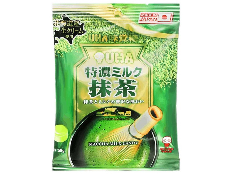 Kẹo sữa trà xanh Uha tokuno 58g