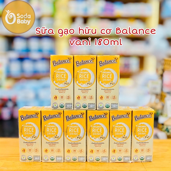 Sữa gạo hữu cơ Balance vani 180ml