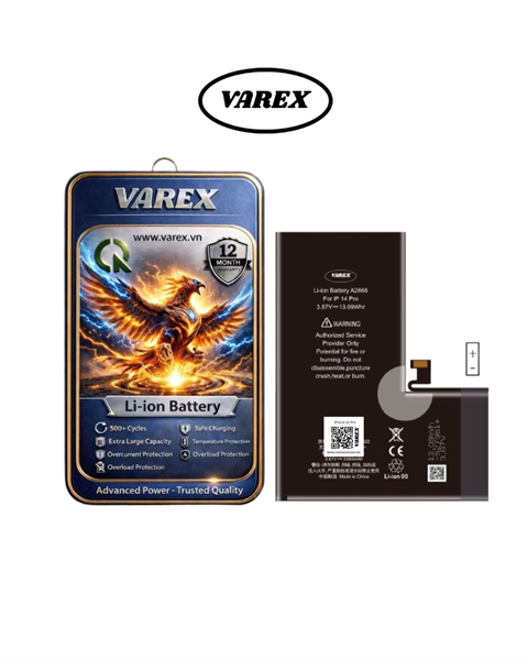 Pin Varex Iphone 14 Pro Dung Lượng Cao