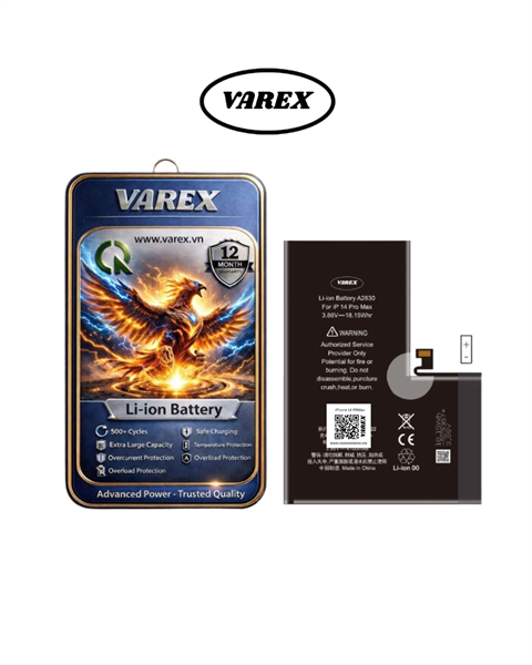 Pin Varex Iphone 14 Pro Max Dung Lượng Cao