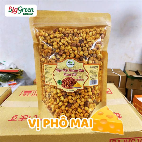 Ngô Nếp Nương Tím Rang vị Phô Mai 500g - LH Food