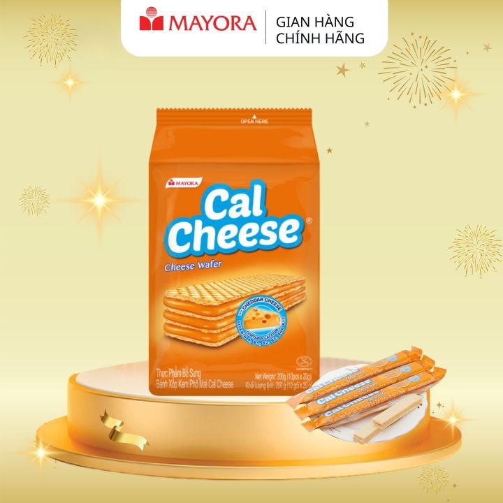 Bánh Xốp Kem Phô Mai Cal Cheese - Bag 20 x 200G (10x20G) (Normal)
