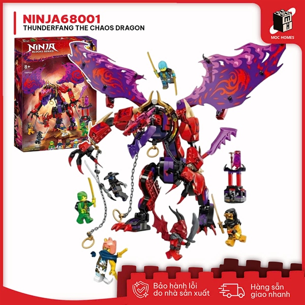 Đồ chơi lắp ráp Ninja go Dragon's Rising Rồng hỗn loạn ThunderFang 68001