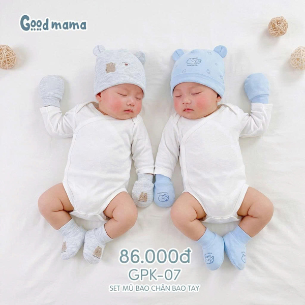 Set mũ bao tay chân Goodmama GPK-07