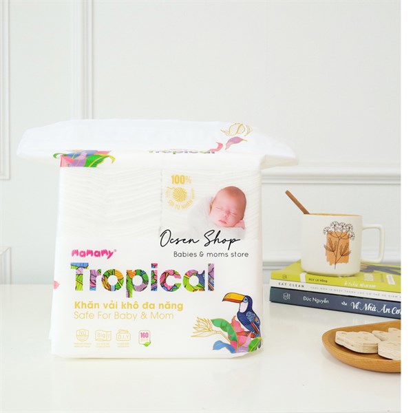 Khăn vải khô đa năng Tropical 160 miếng