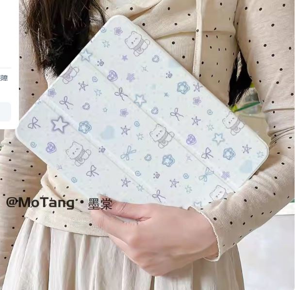 Case Ipad Trắng Mèo Ngôi Sao - AIR 13INCH