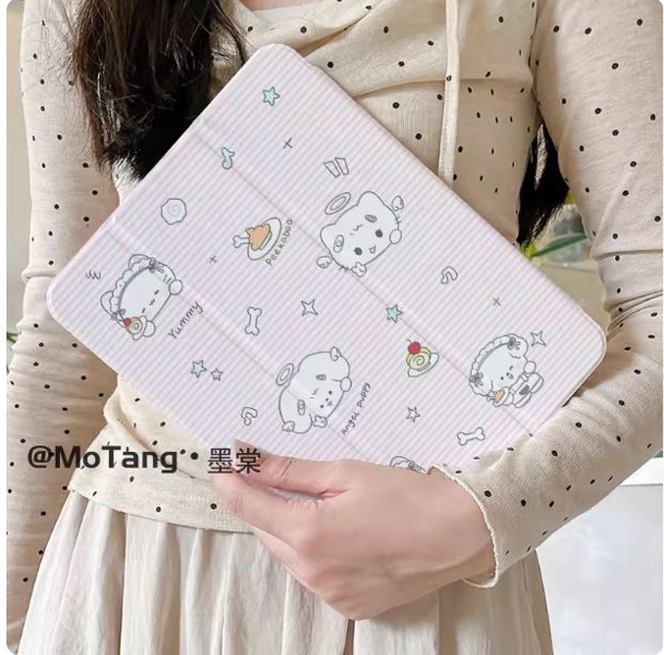 Case Ipad Sọc Hồng Angel Puppy - M4/M5