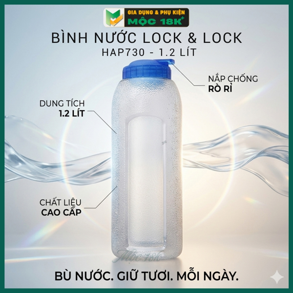 Bình nước Lock 1.2L