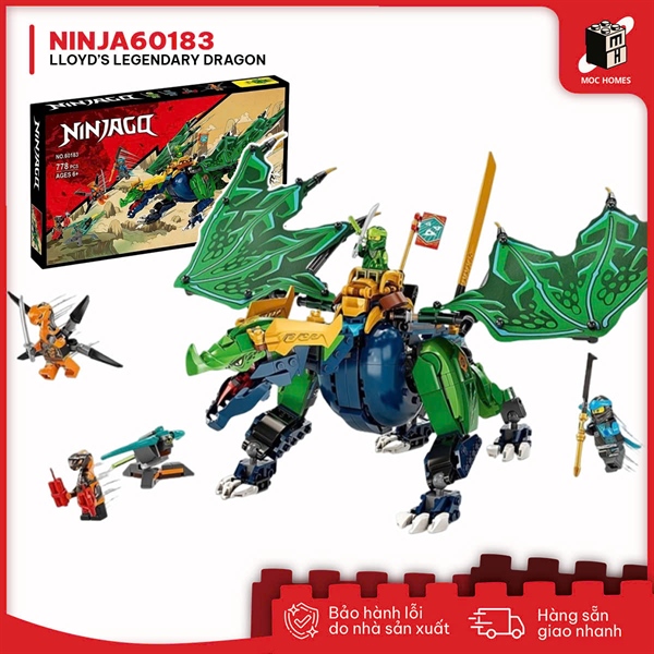 [Bản đẹp] Đồ chơi lắp ráp rồng xanh Evo của Lloyd 60183