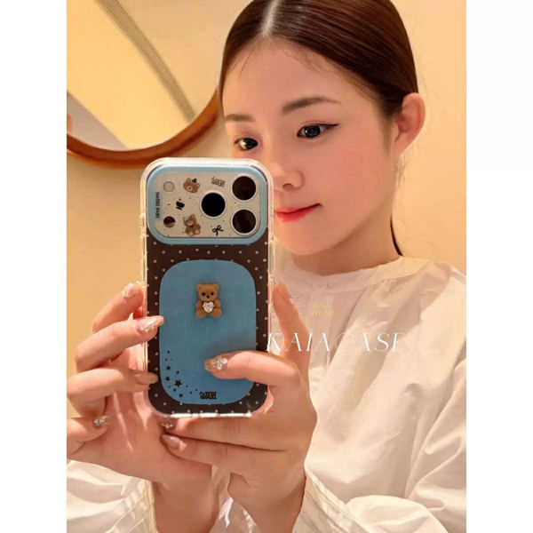 Case Nâu Chấm Bi Gấu Nâu Nổi - 15