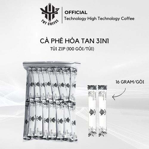 Cà Phê Hòa tan 3 IN 1 ( 100 que/ túi)
