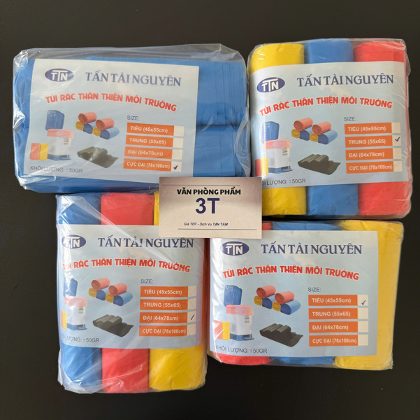 Túi rác Màu Cao Cấp đủ Size Cực Đại, Đại, Trung, Tiểu (Túi 1kg)