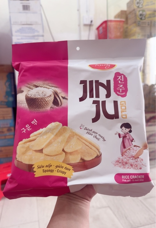 Gói bánh gạo Jinju 100g muối hồng ( 61584 )