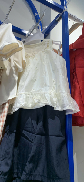 Set 2 Áo Tơ Hoa Nhí Phối Quần Đen (5-13)