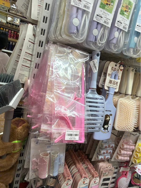 Set lược đuôi nhọn & kẹp mỏ vịt