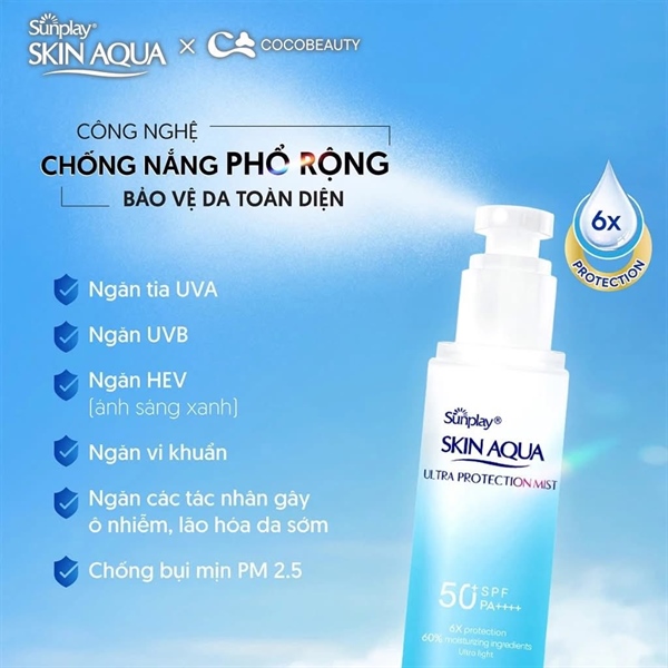 Xịt chống nắng Sunplay Skin Aqua ultra 50+ 60ml