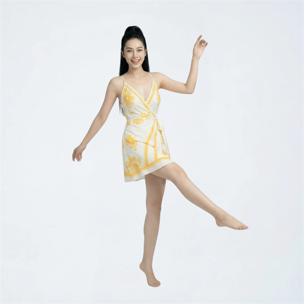 Váy Choàng Nữ Họa Tiết
