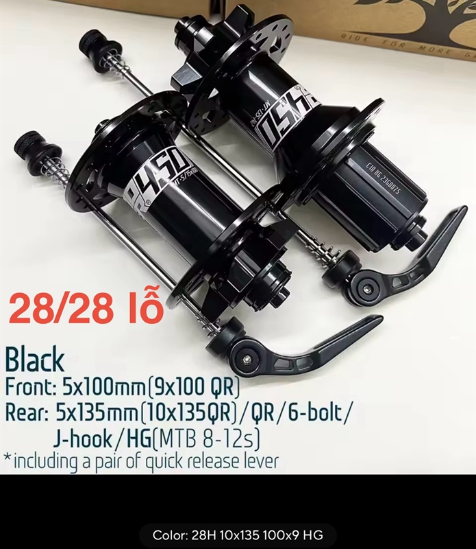 Hub may ơ Koozer XM450 28/28 lỗ HG QR