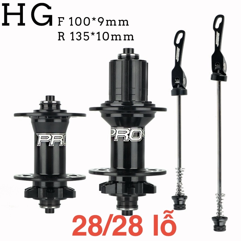 Hub may ơ Hassns Pro 4 Full bạc đạn 28/28 lỗ HG QR