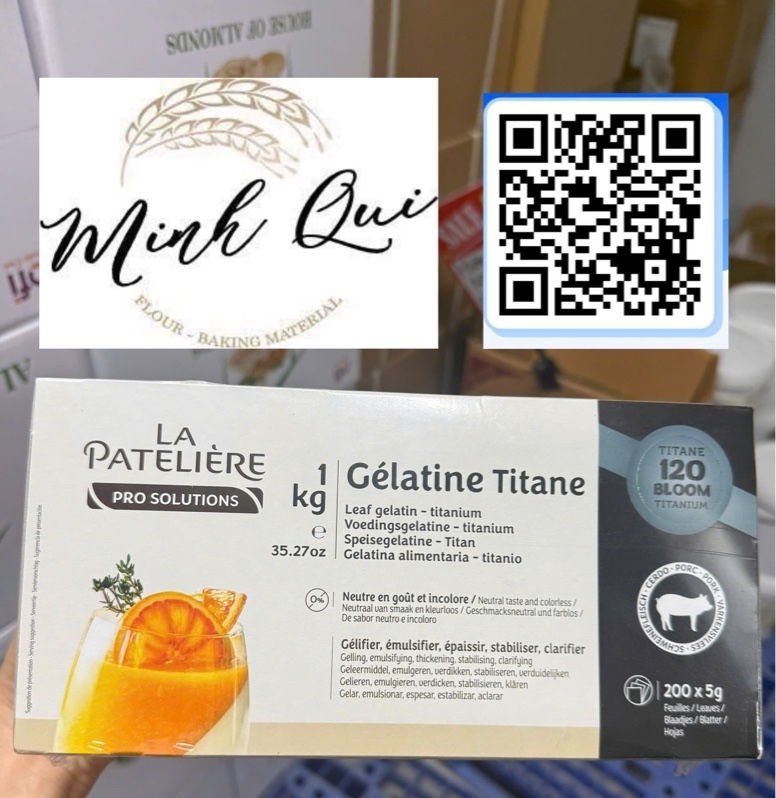 Gelatin lá Titanium - 1kg/hộp - 200 lá x 5g