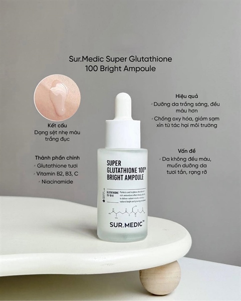 Serum Glutathion Sur medic (hàng công ty)