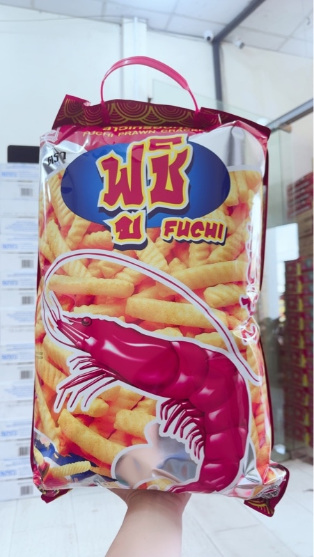 Túi 6 bịch bánh Snack Thái tôm 450g ( Khổng lồ )