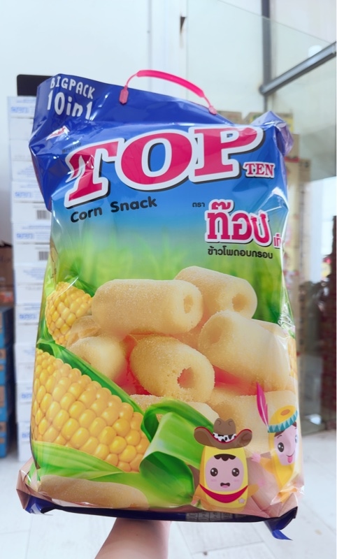 Túi 6 gói bánh bắp Top Thái Lan 450g ( khổng lồ )