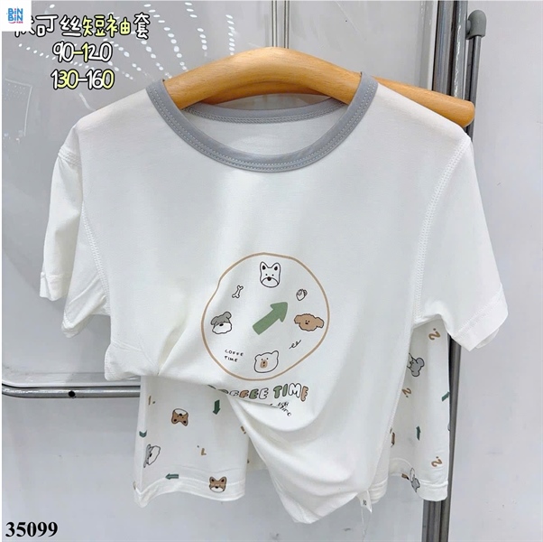 35099-Bộ Tencel TN cún gấu cf