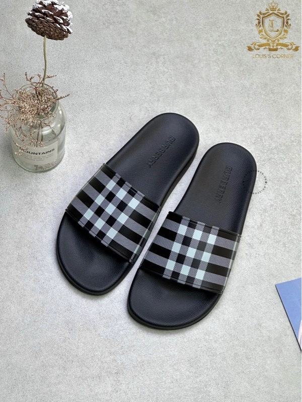 Dép Burberry black / calico ip check